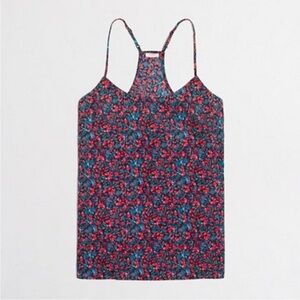 J. Crew Watercolor Petals Novelty Racerback Cami